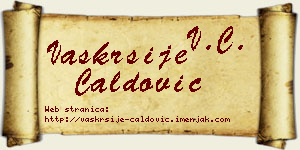 Vaskrsije Ćaldović vizit kartica